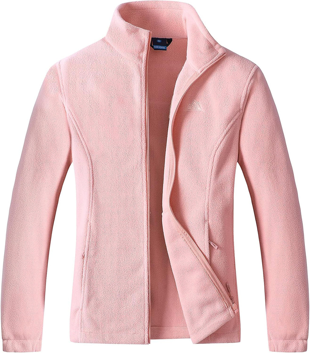 GIMECEN Women's Full Zip Soft Polar Fleece Jacket Outdoor Recreation Coat