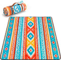 Picnic Blanket Waterproof 80”x80” Extra Large Beach Blanket for 6-8 People, Foldable Outdoor Blanket with Boho Southwestern Design for Camping, Travel, Park & Lawn