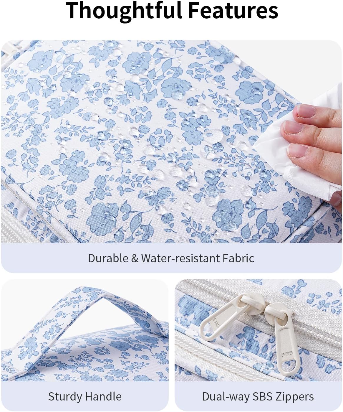 Narwey Hanging Travel Toiletry Bag for Women, Large Makeup Cosmetic Bag