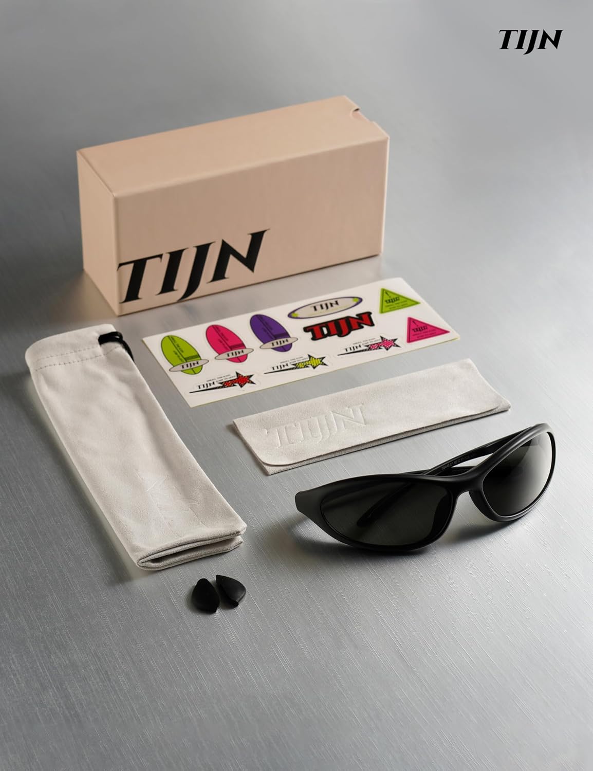 TIJN Sports Sunglasses UV400 Wraparound for Men Women Cycling, Vanta
