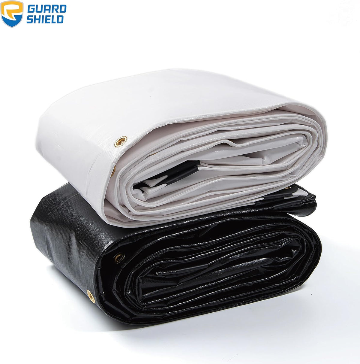GUARD SHIELD Extreme Heavy Duty Black Poly Tarp 20x30 Feet Cover Waterproof Tarps 20mil Thick UV and Tear Resistant Tarpaulin