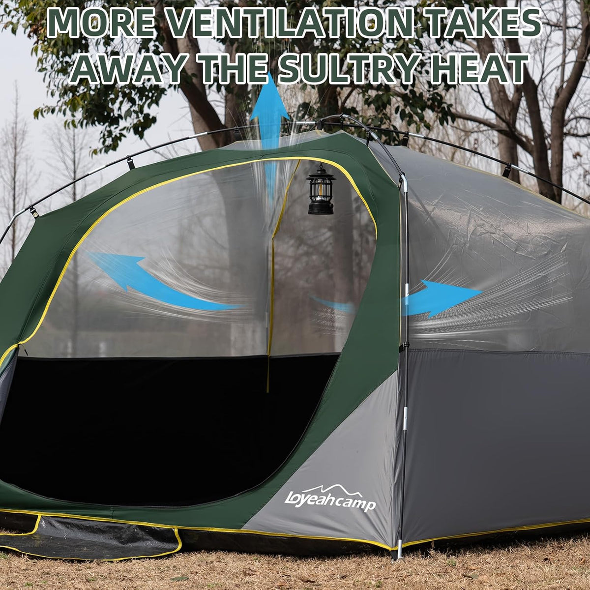 LOYEAHCAMP Tent 4/6 Person Blackout Camping Tent with Rainfly