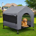 Dog House, 42” Large Dog House Outdoor Indoor Elevated Dog Cot Bed