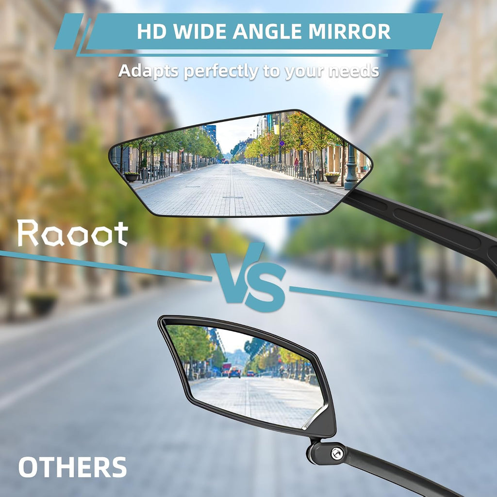 2 Pack Bicycle Mirror for Handlebar, Bike Rear View Mirror(HD Version)