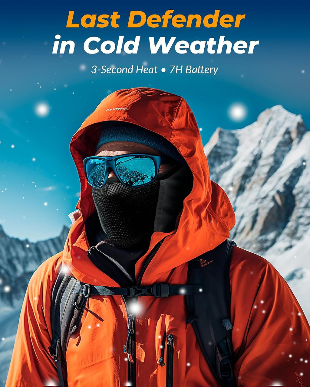 Graphene Heated Balaclava Neck Gaiter Gifts for Men Women Warm Cold Winter Gift for Ski Snowboard Motorcycle