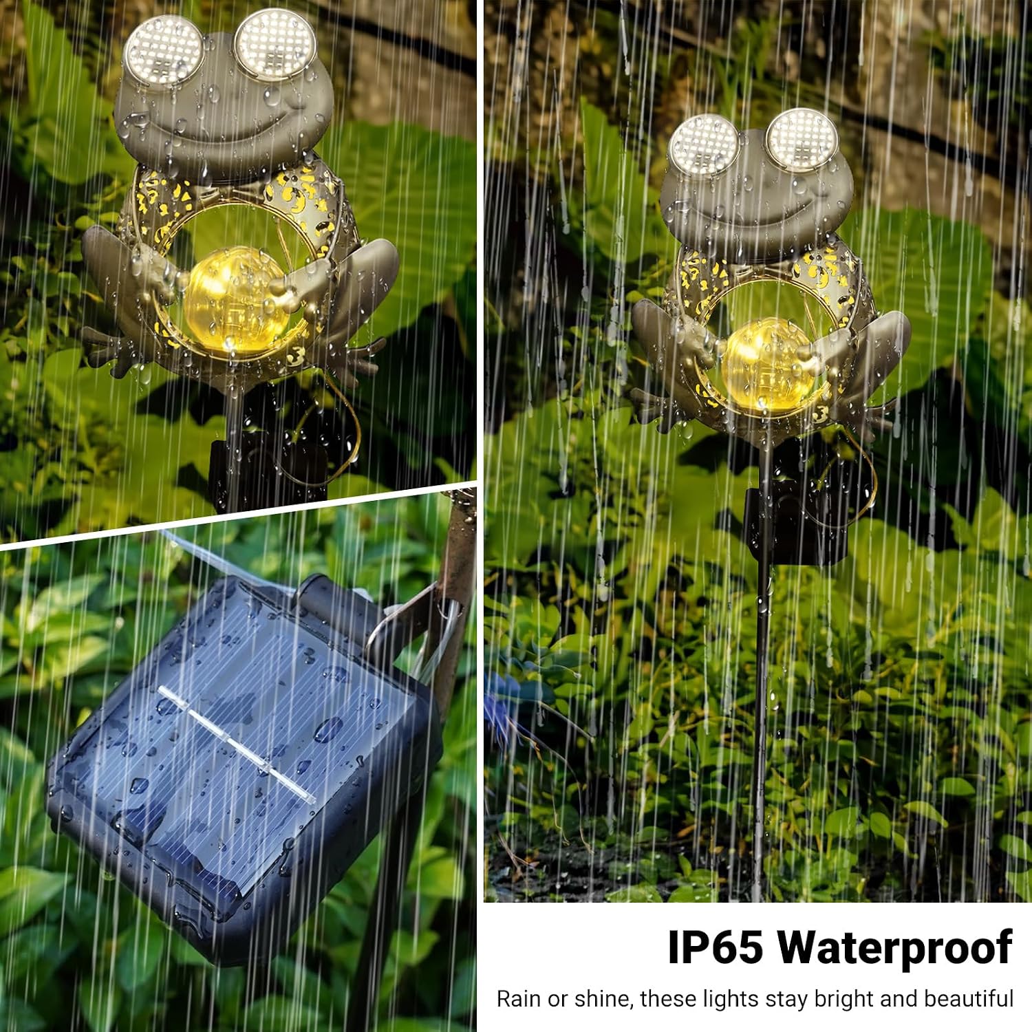 SRNPMIU Solar Lights Outdoor Decor, Solar Frog Yard Decorations Outdoor