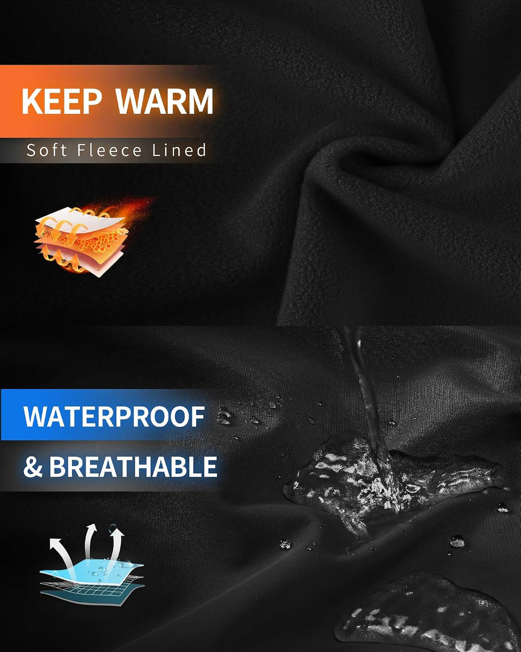 Outdoor Ventures Women's Softshell Jacket Fleece Lined Waterproof Rain Coat