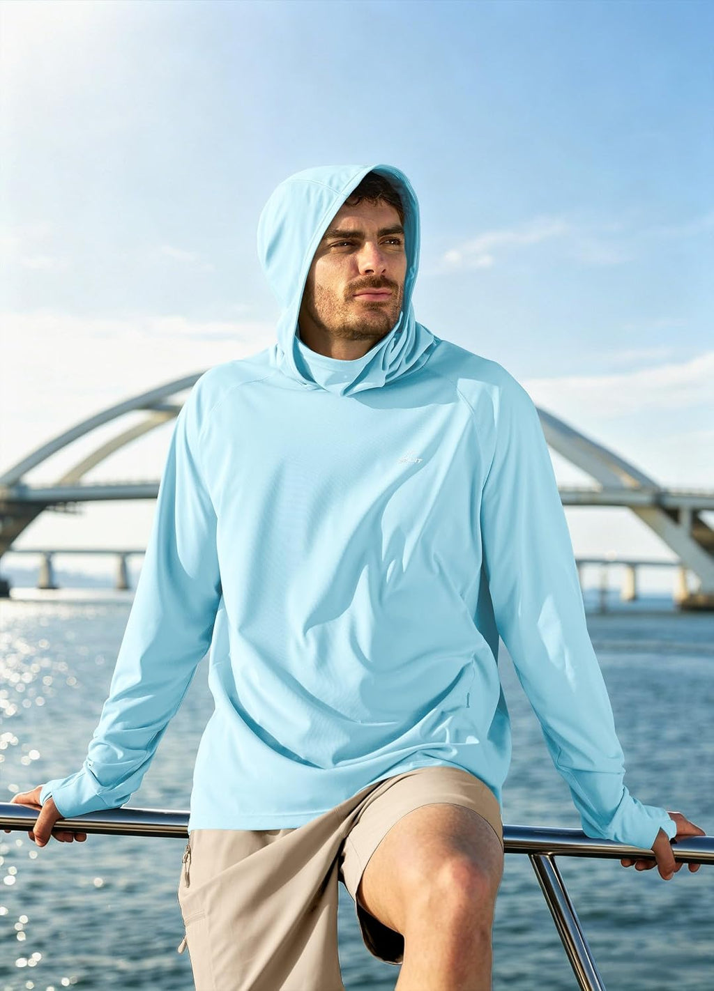 Willit Men's Sun Hoodie UPF 50+ Long Sleeve Fishing Hiking Shirt with Mask Lightweight UV SPF Neck Gaiter Hoodie