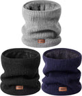 MSDC Winter Neck Gaiters for Men 3 Pack,Neck Warmer Men Women with Thermal Thick Warm Fleece Lined Cold Weather