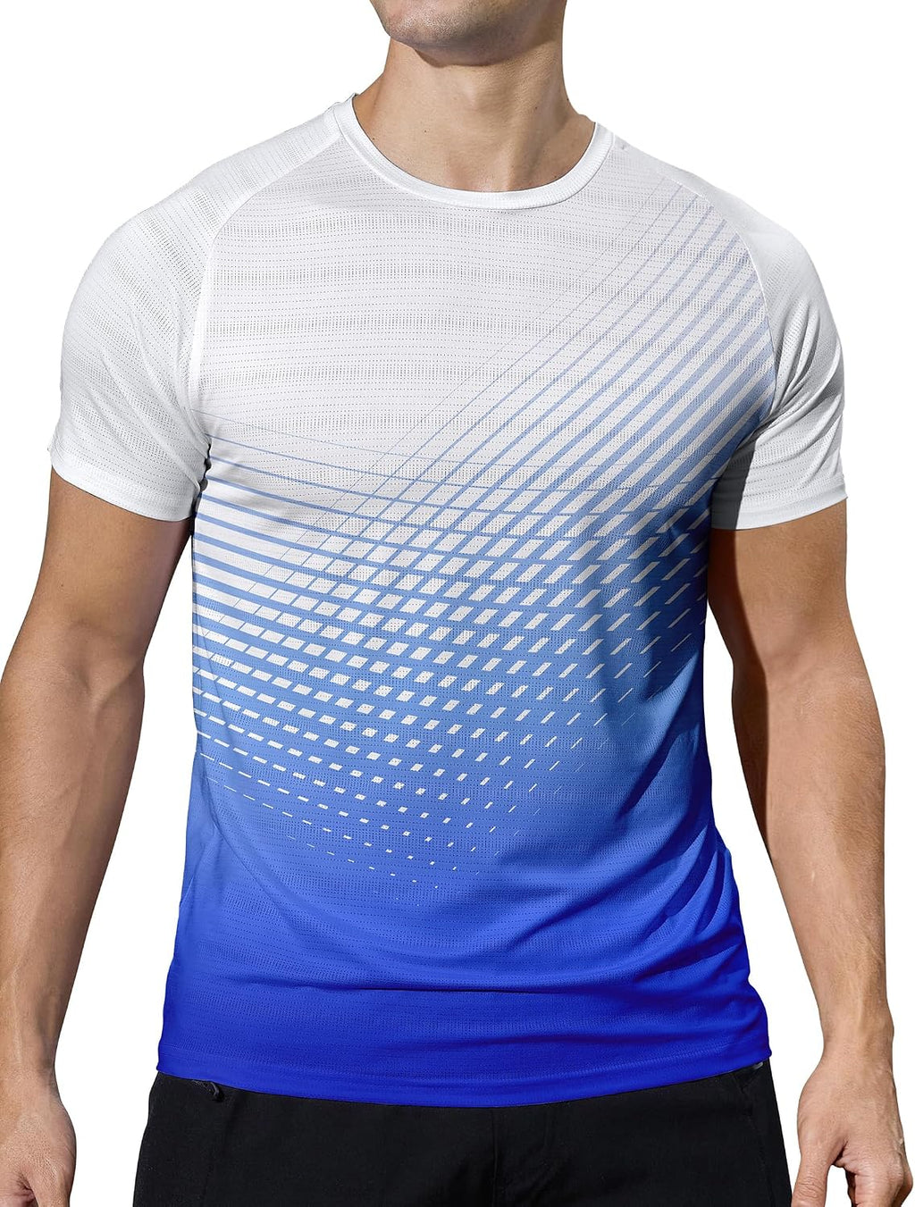 Men's Athletic Running T-Shirts Quick Dry Gym Workout Shirts Sports Tops