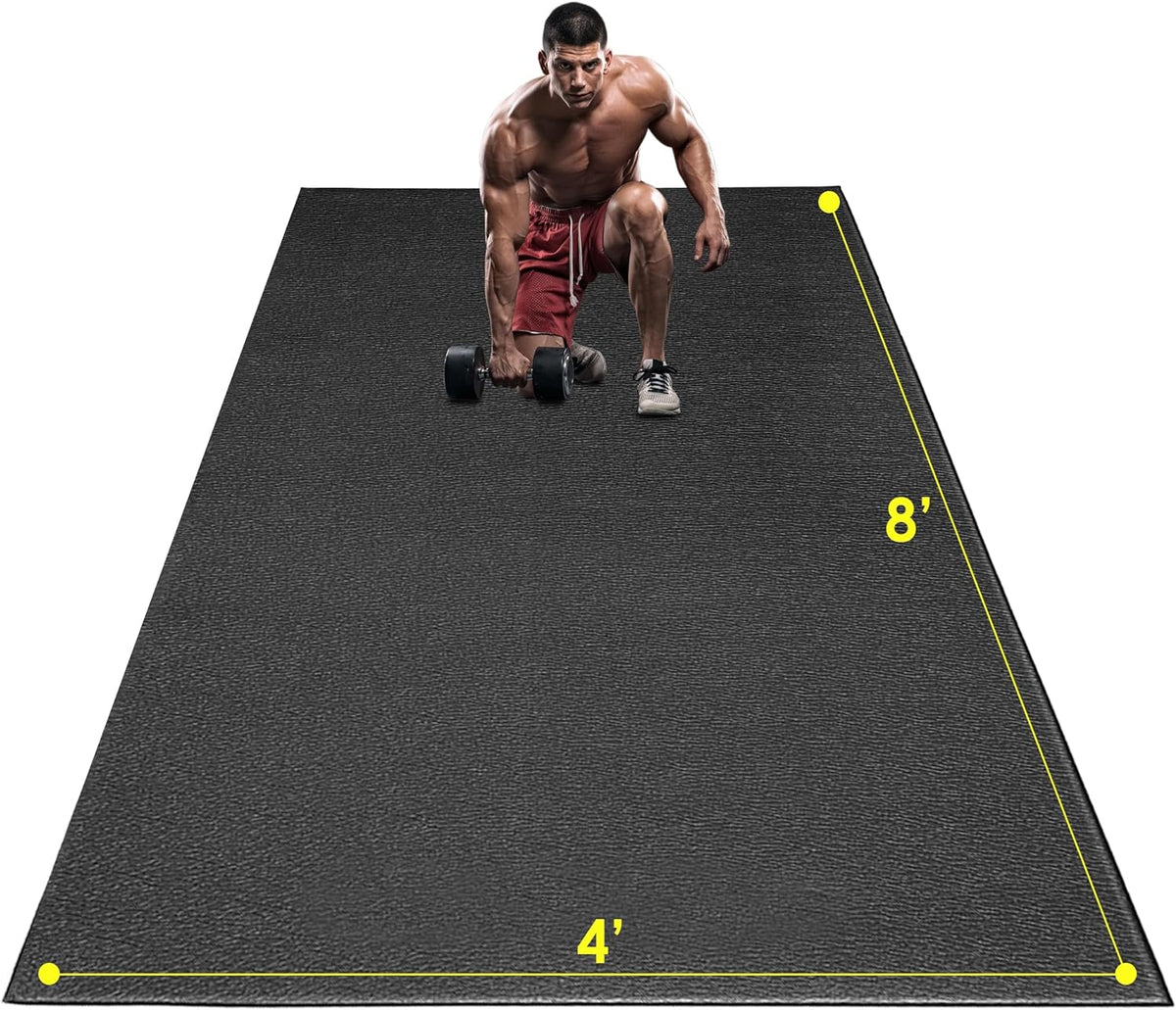 BesWin Large Exercise Mat, 8' x 6'/8' x 4'/6' x 4' (6mm/8mm)