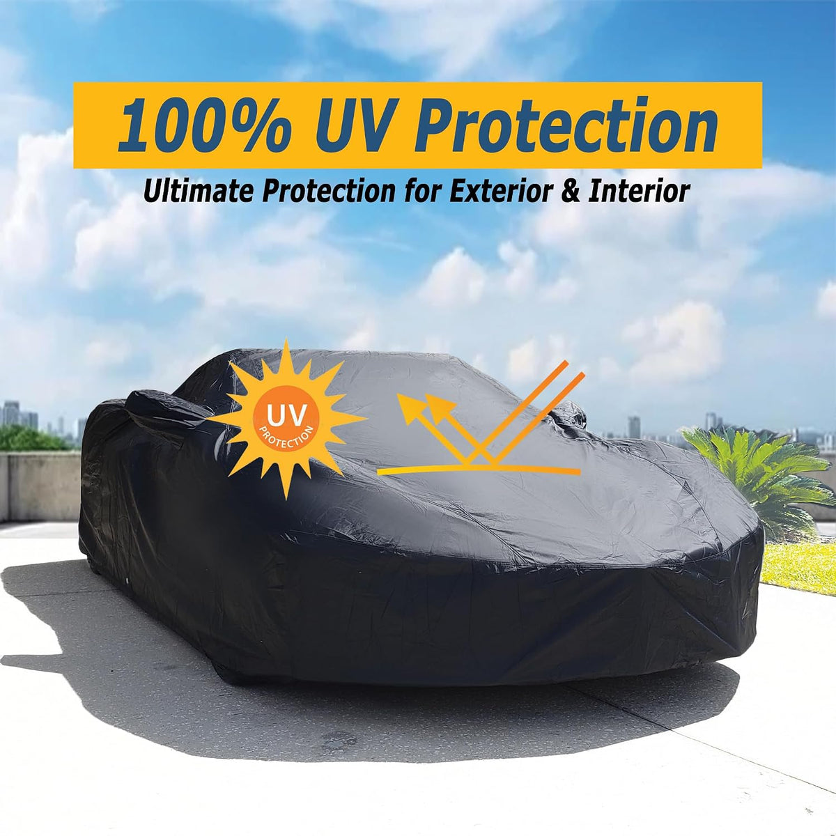 All Weather Waterproof car Cover Good for rain Snow uv Protection dust Small Coupe 350Z Z4 Sky Crossfire SLK GR86 RX-8 BRZ SLC300 Speedster Black