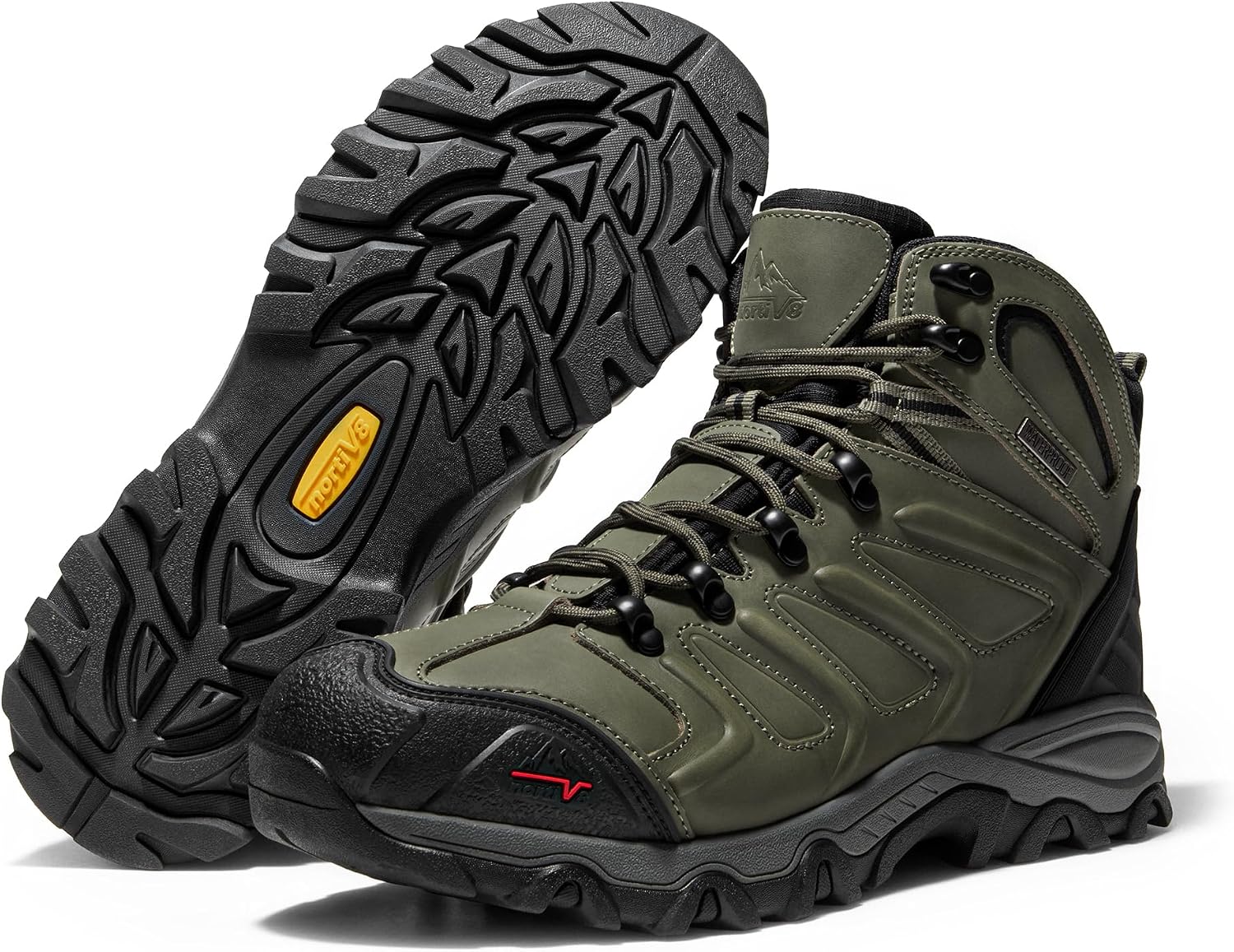 NORTIV 8 Men's Ankle High Waterproof Hiking Boots