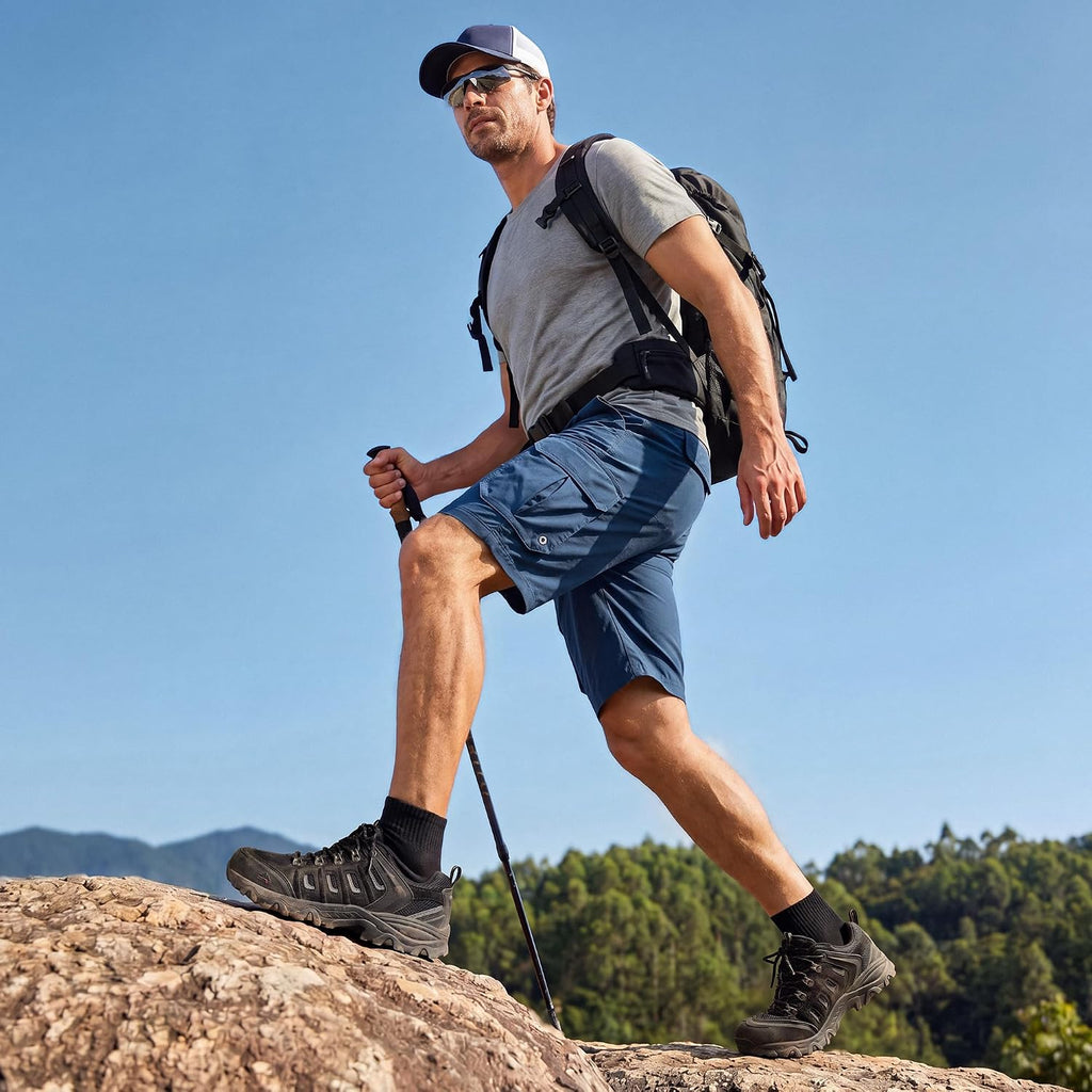 NORTIV 8 Men's Waterproof Hiking Shoes Leather