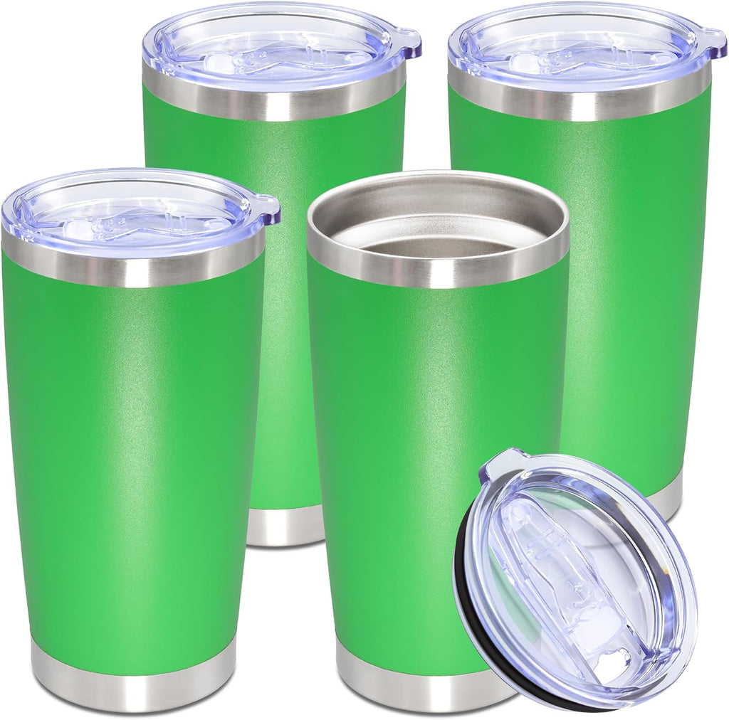 20oz Tumbler Stainless Steel Tumbler Coffee Tumbler with Lid Green, 4P