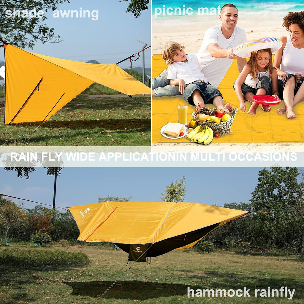 WintMing Hammock with Mosquito Net and Rain Fly Cover 3 in 1 Camping Hammock Tent 440lbs Load
