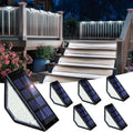 Solar Step Lights, Stair Lights Outdoor Waterproof Decor 6 Pack Cold White