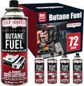 Chef Master Butane Fuel Canister, Camping Stove, Torch Refill, 8oz, 72-Pack