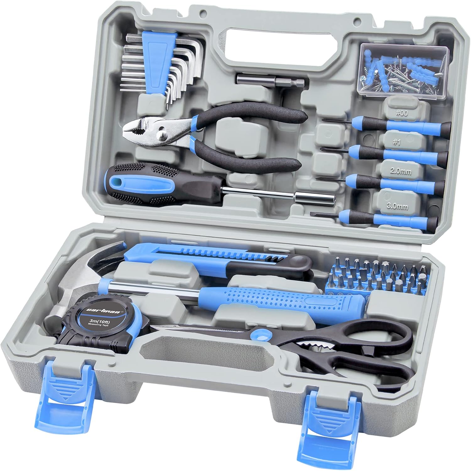 CARTMAN 39-Piece Household Tool Set, Orange Hand Kit With Storage Case