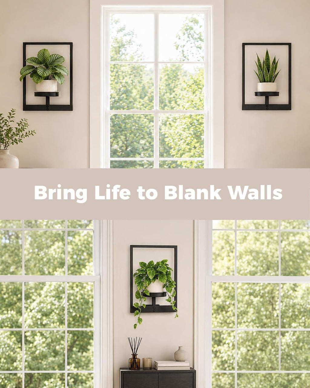 Bamworld Hanging Planters for Indoor Plants Wall Decor Living Room