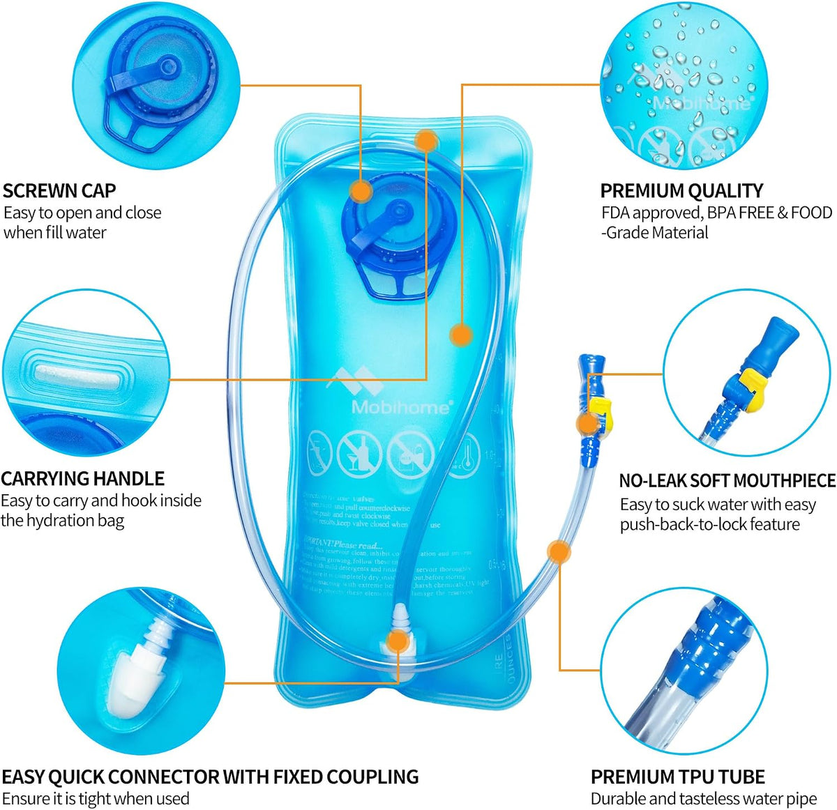 Hydration Backpack & 2L Water Bladder for Running,Hiking Cycling,Marathon