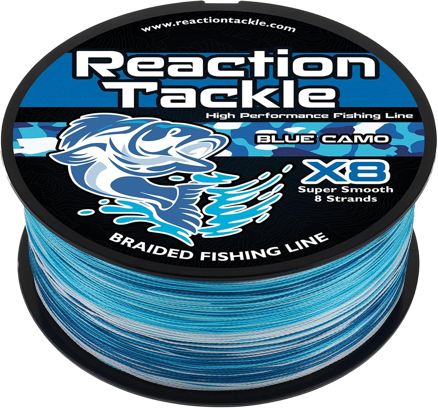Reaction Tackle Braided Fishing Line - Pro Grade Power Performance for Saltwater or Freshwater Fish - Colored Fishing Line Braid for Extra Visibility