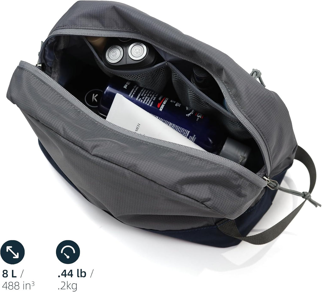 Travel Toiletry Bag 8L, Large Packing Cube with Waterproof TPU Wet/Dry Compartment