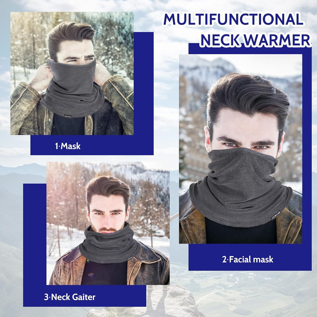 GXCROR Winter Neck Warmer Fleece Neck Gaiter for Skiing Motorcycle Bike Jogging Running Outdoor Sports for Men & Women