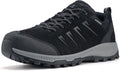 OL OUTJET LEGEND Men's Waterproof Hiking Shoes Leather Comfortable Lightweight Anti-Slip Outdoor Walking Work Sneakers
