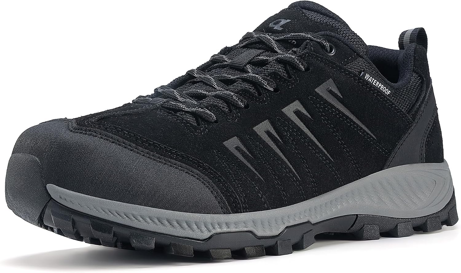 OL OUTJET LEGEND Men's Waterproof Hiking Shoes Leather Comfortable Lightweight Anti-Slip Outdoor Walking Work Sneakers
