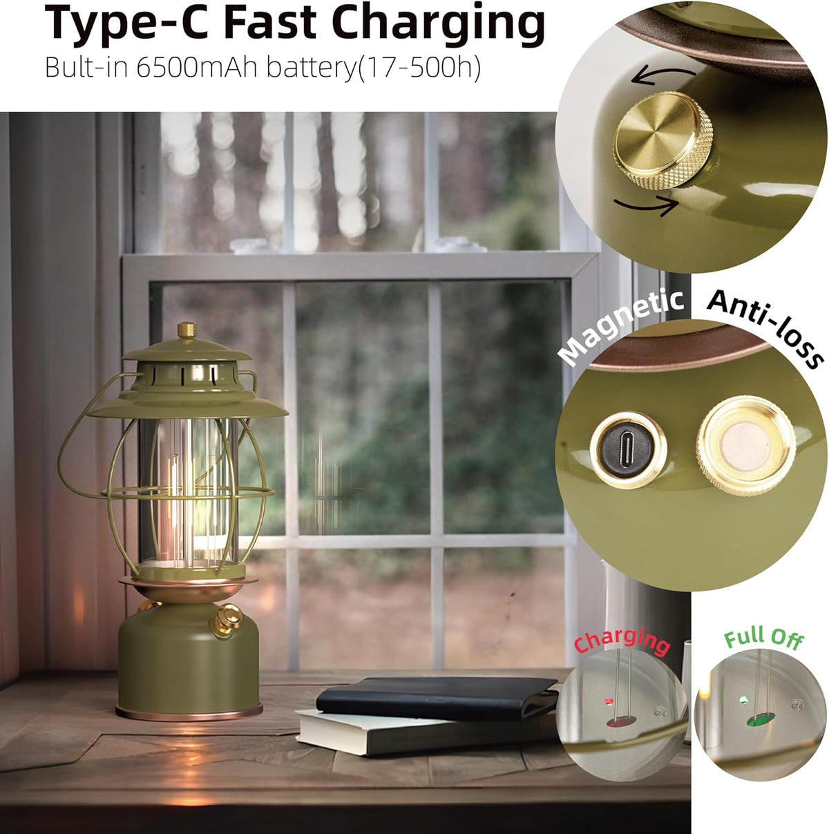Metal Vintage LED Camping Lantern