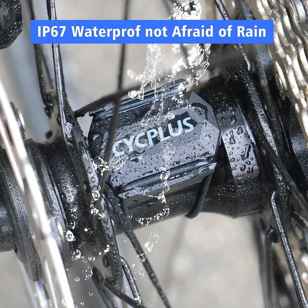 CYCPLUS Cycling Speed & Cadence Sensor, Bluetooth & ANT+, IP67 Waterproof
