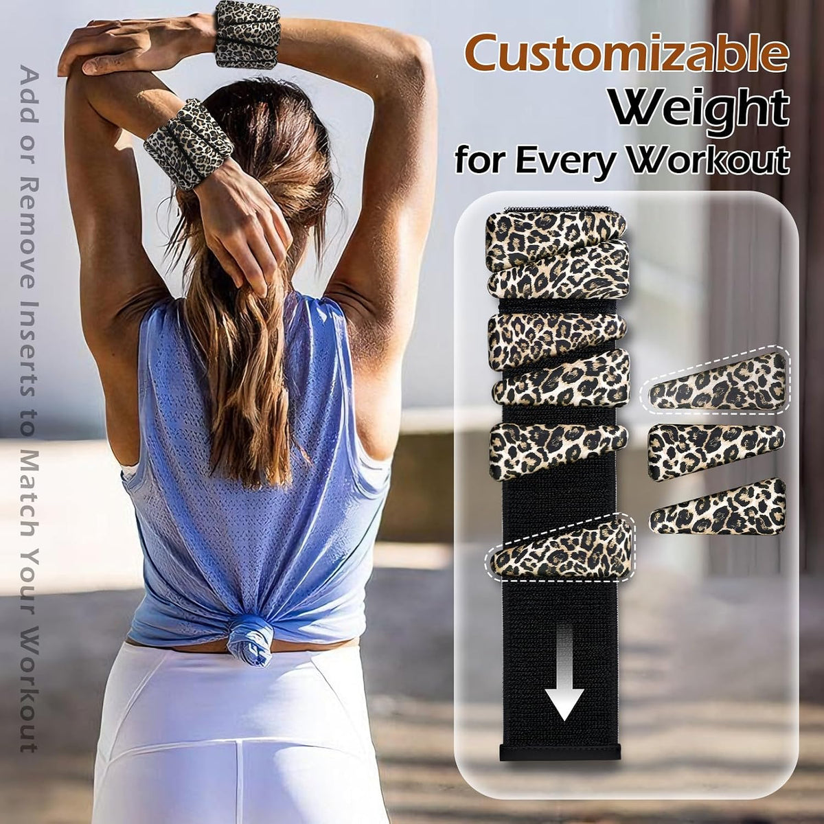 Ankle Weights for Women Adjustable Wrist Weights 2lb or 4lb Pair