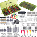 Goture 215pcs Fishing Tackle Kit with Removable Dividers Tackle Box