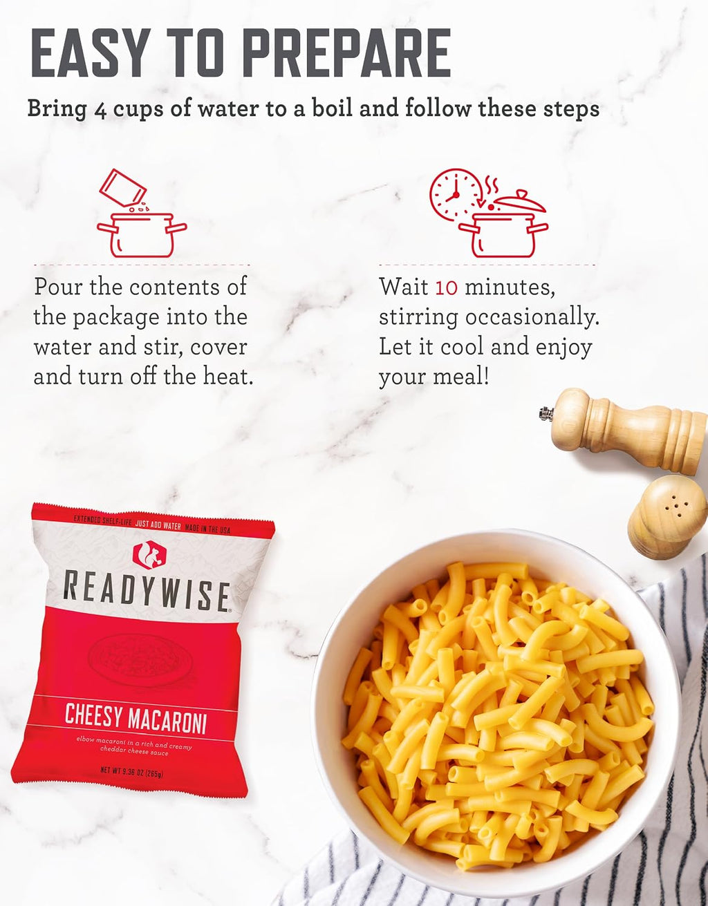 READYWISE Emergency Food Supply Meals 72 Hour Survival Kit, 30 Servings