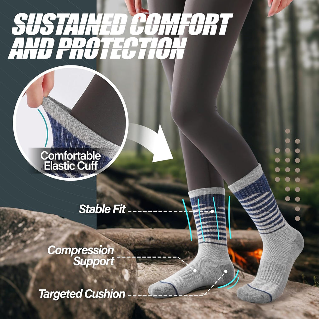 ANTSANG Merino Wool Hiking Socks, Maximum Breathability, for Men and Women