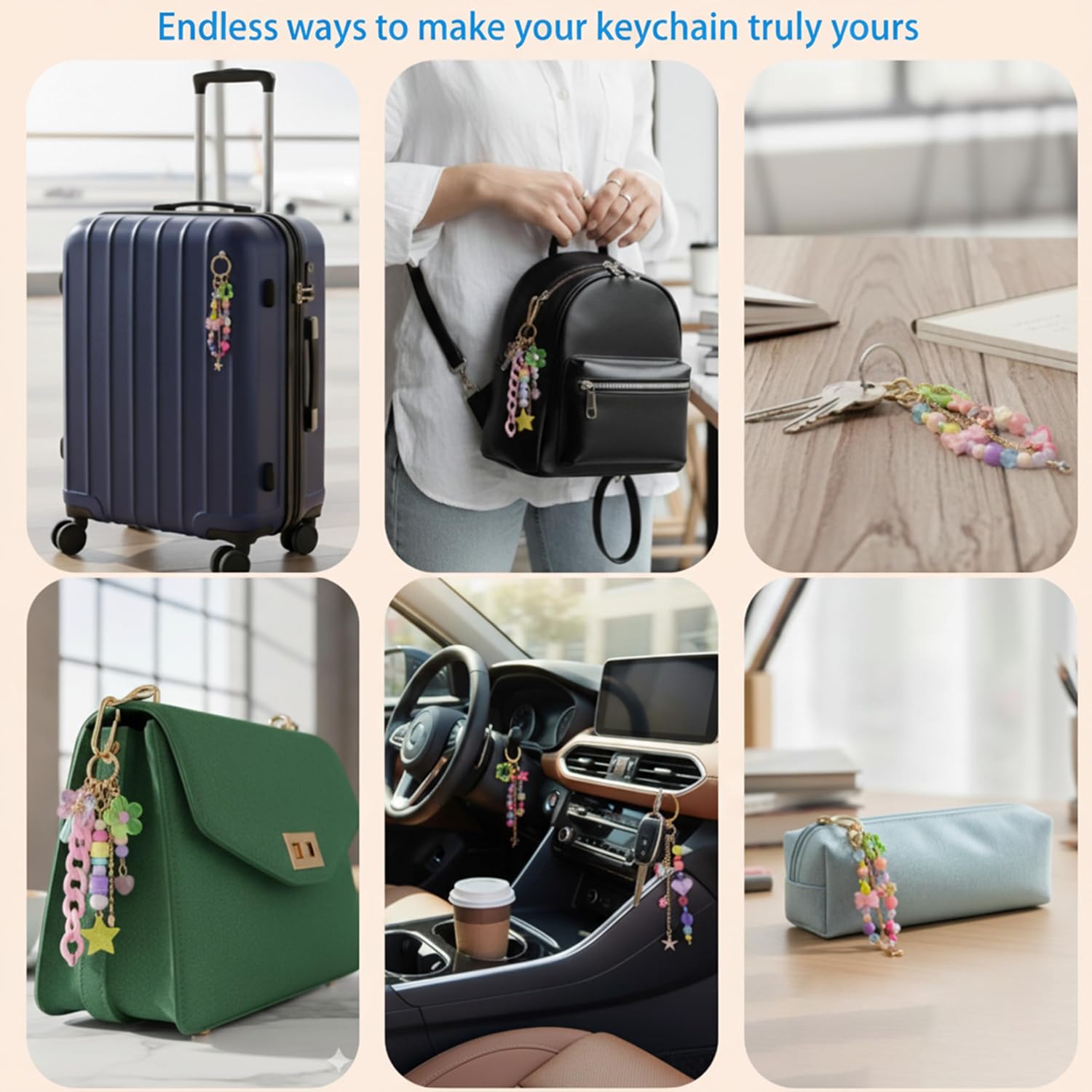 ValorTiger Keychain Making Kit Bag Charm Kit Keychain Charms Key Chain