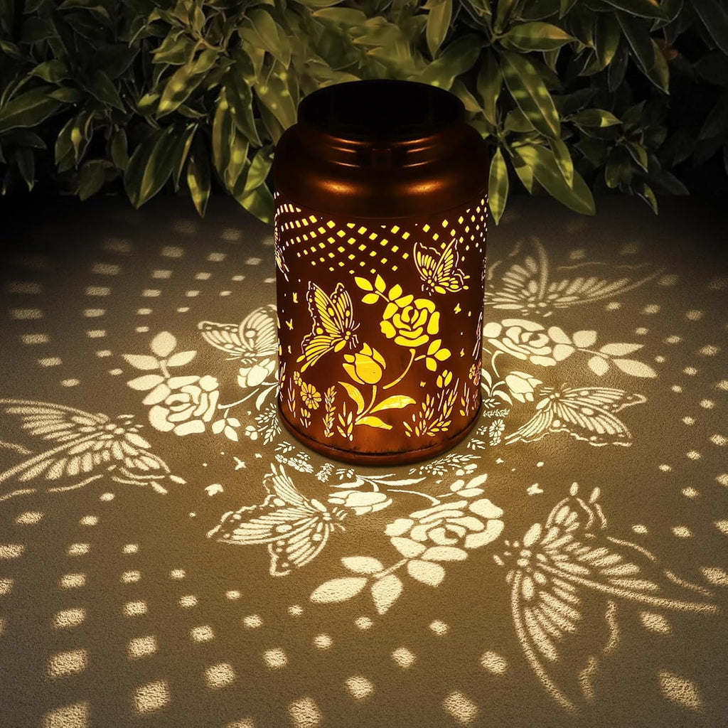 2 Pack Cats Solar Lanterns Outdoor Waterproof Garden Decor