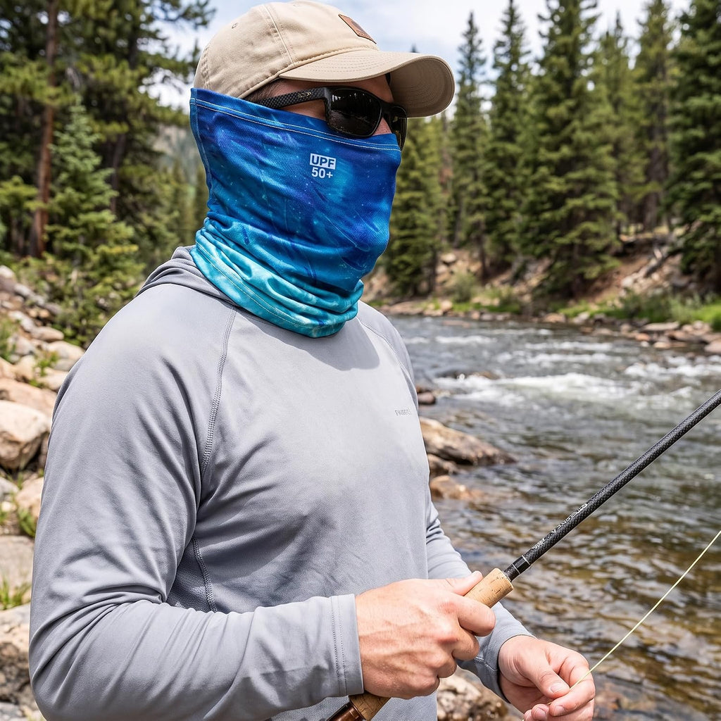 3D Printed Cooling Neck Gaiter for Men Women UPF 50+ UV Protection Bandana Outdoor Fishing Hiking Daily Use