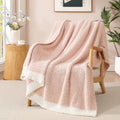 WRENSONGE Soft Throw Blanket for Couch-Cozy Reversible Knitted Blankets