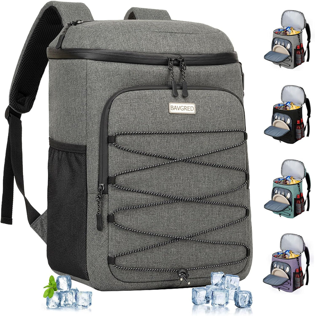 Cooler Backpack Insulated Leak Proof 30 Cans for Men Women,Waterproof Soft Cooler Bag，Lightweight Ice Chest Lunch Backpack for Beach Camping Picnic Travel Worksite Fishing
