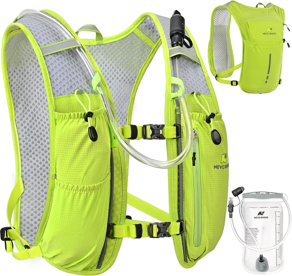 N NEVO RHINO Running Vest with 1.5L Water Bladder, Hydration Vest Pack