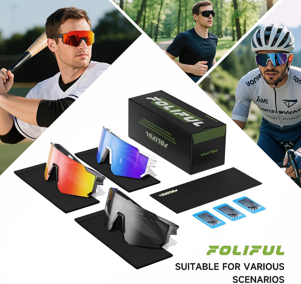 Sports Polarized Sunglasses Men Women for Running Baseball Hiking