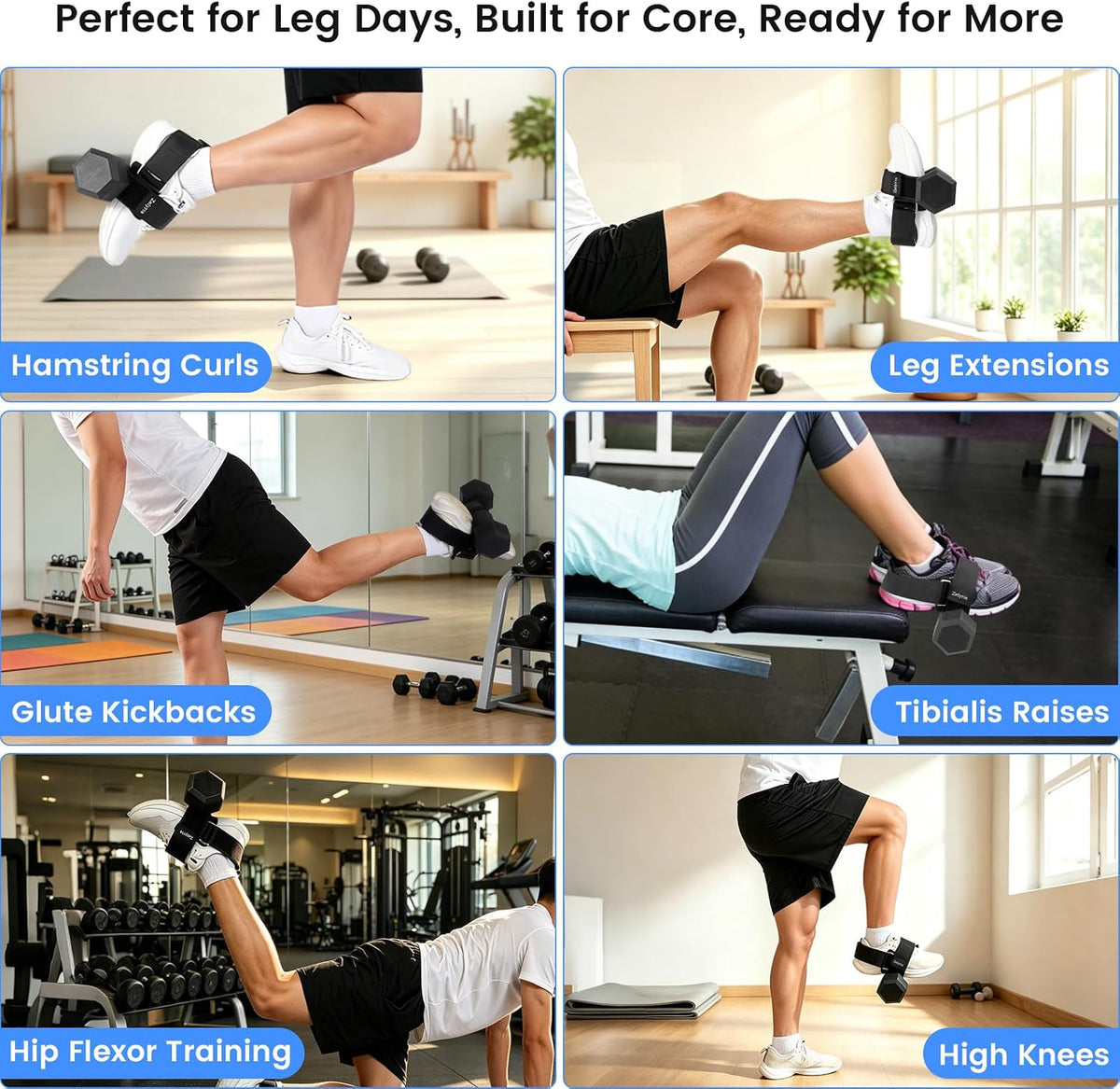 Dumbbell Foot Attachment for Leg & Tibialis Strength Training at Home