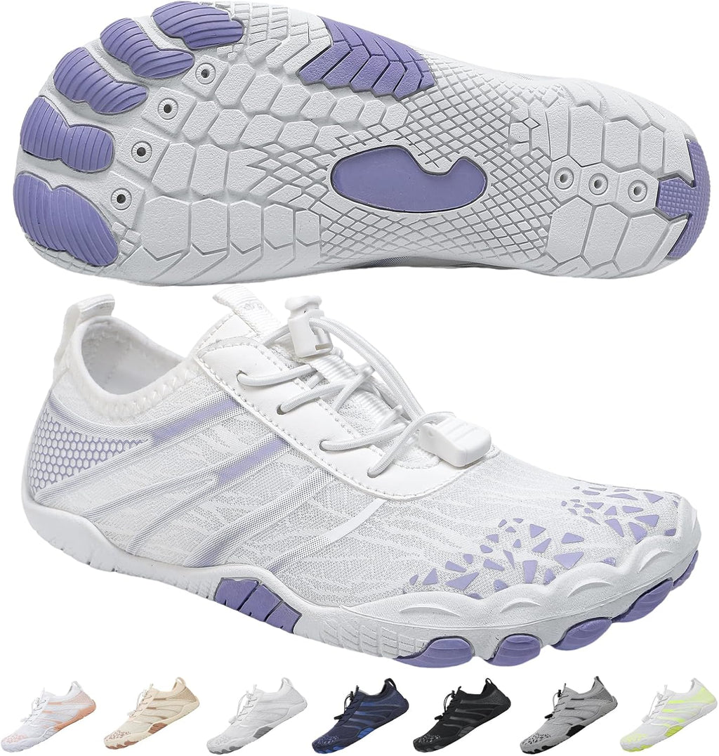 SIOSNETA Hike Barefoot Shoes for Women Men, Breathable Non-Slip Athletic Footwear, Wide Toe Water Shoes for Hiking, Non-Slip Neuropathy Shoes for Women Men, Grounded Comfort wear