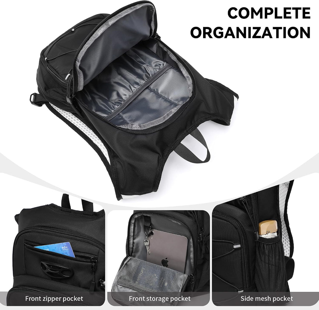 Wotony Lightweight Hydration Backpack with 2LOR 3LWater Bladder for Cycling Hiking Rave - Water Daypack for Men Women