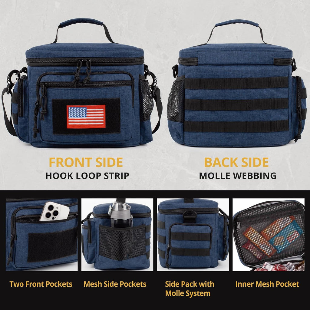 Lunch Box for Men, 12L Leakproof Tactical Lunch Bag Large Cooler for work