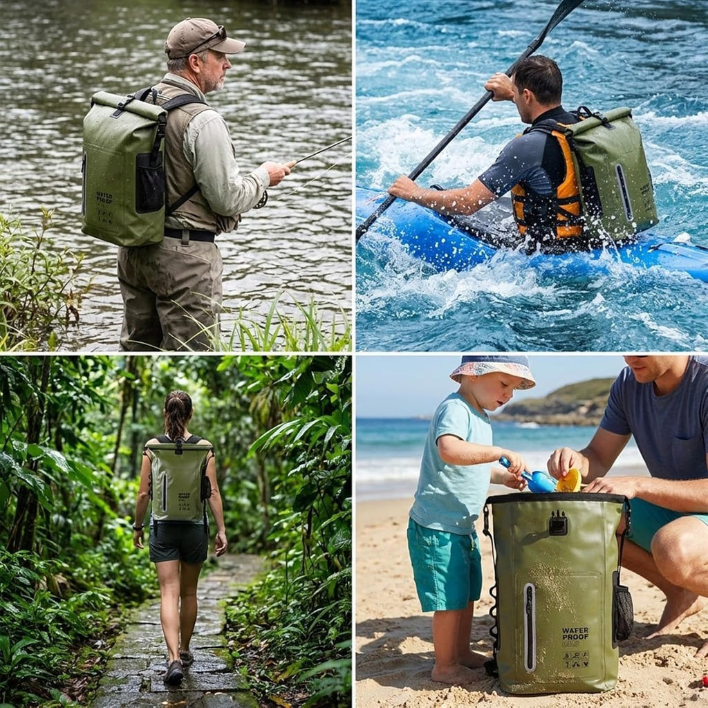 Waterproof Dry Bag 25L Backpack for Kayaking Boating Paddle Boarding