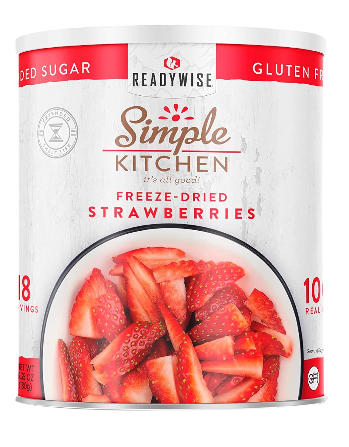 SIMPLE KITCHEN Camping and Outdoors Freeze Dried Strawberries 18 Servings