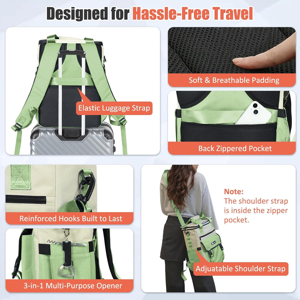 AYAMAYA Backpack Cooler for Women, Stylish 35 Cans Leakproof Camping Cooler